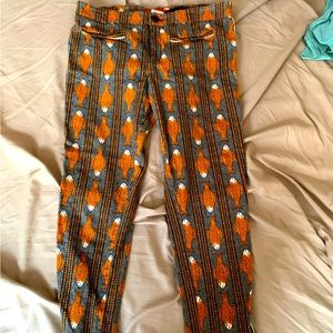 Cropped Cartonnier Anthropologie Fish Pants